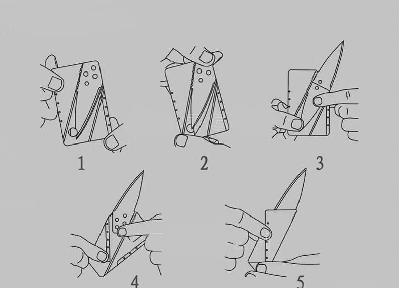 Ніж кредитка Візитка CardSharp 2. ОПТ. Складаний кишеньковий ніж