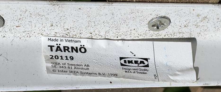 Komplet ogrodowy/balkonowy  IKEA Stolik ASKHOLMEN + dwa krzesła TÄRNÖ