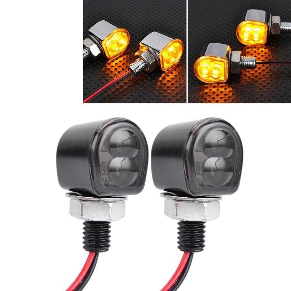 Par piscas minimalistas âmbar LED alumínio