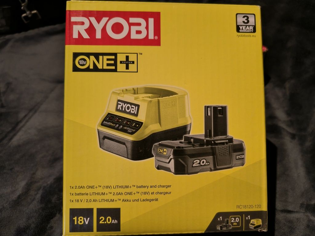 RYOBI Wiertarko-wkrętarka 18V bezprzewodowa idealny +aku+ładowara
