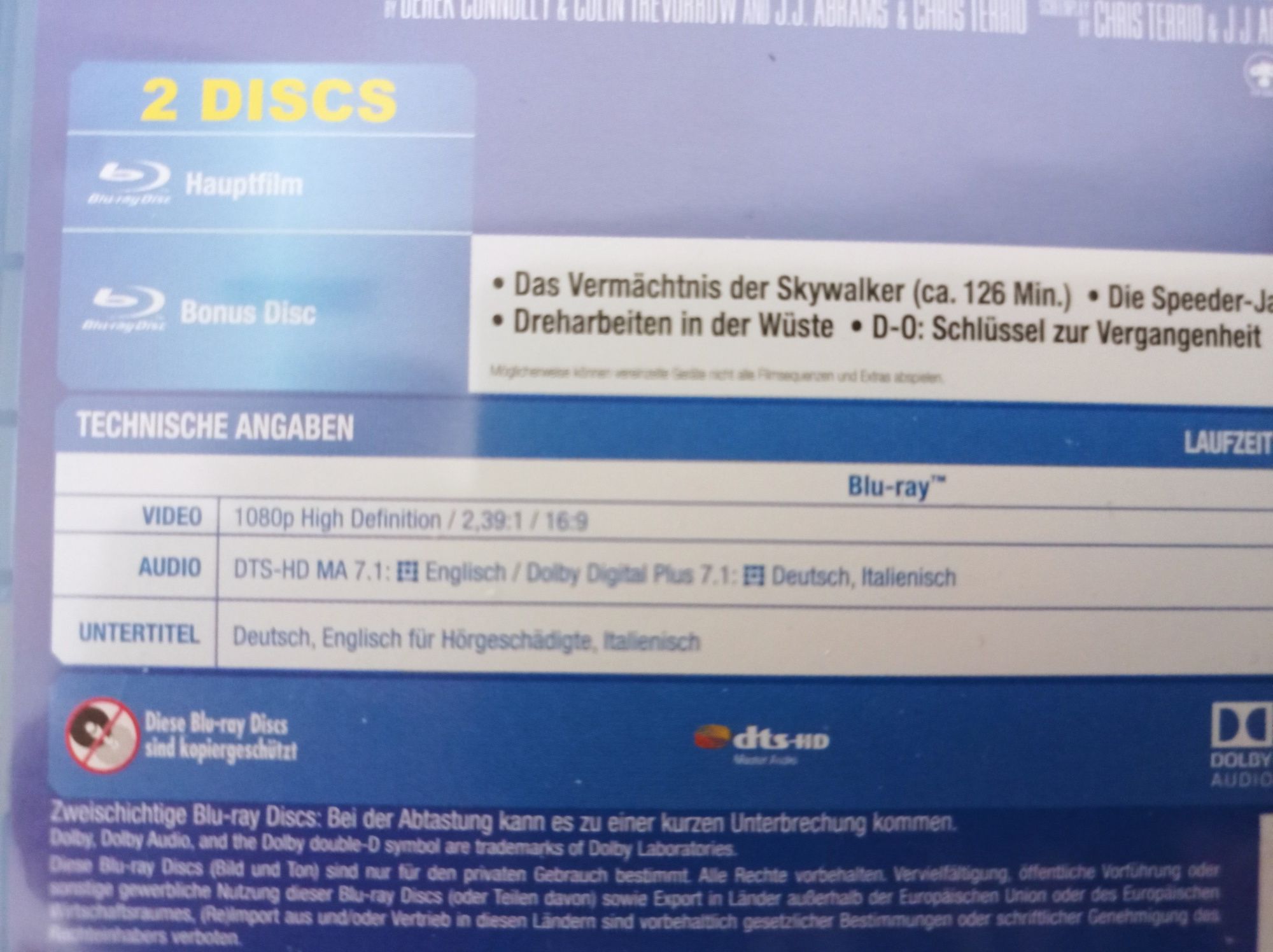 9x Blu-ray Gwiezdne wojny (Star wars) Ostatni Jedi 3D PL