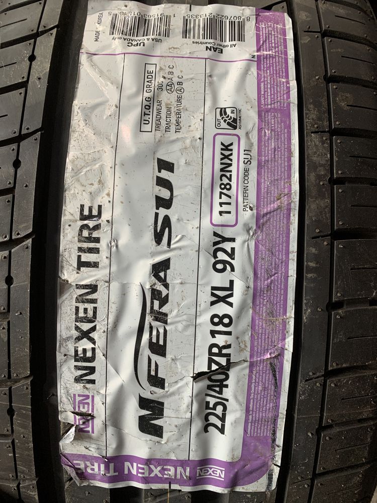 (2шт) нові 225/40R18 Nexen NFera SU1 (92Y XL) літні шини