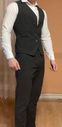 Męski Garnitur kamizelka i spodnie formalny zestaw 2 - częściowy