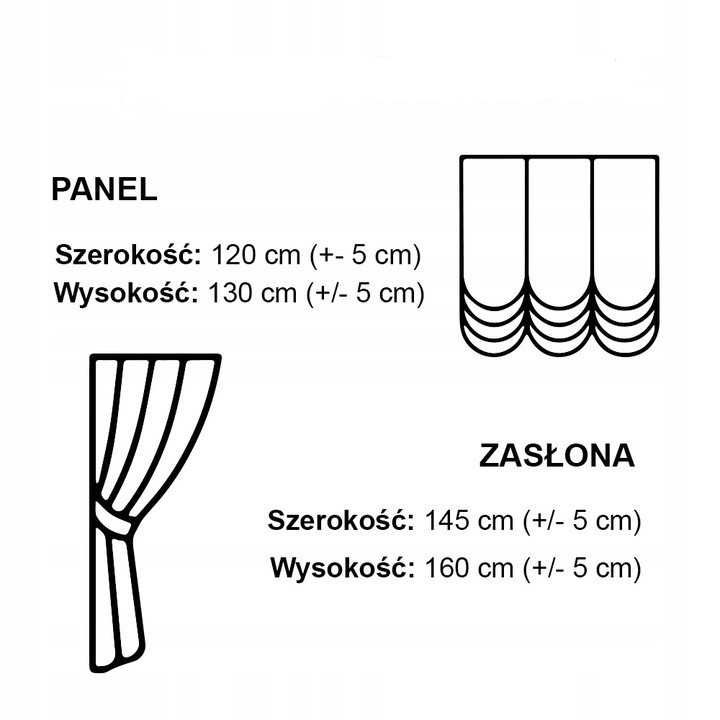 Firana Gotowa Zestaw Panel+ Zasłony