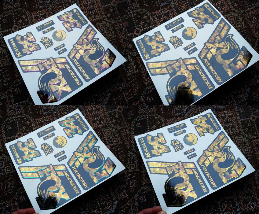 Наклейки для вилок Fox 34 металлизированные