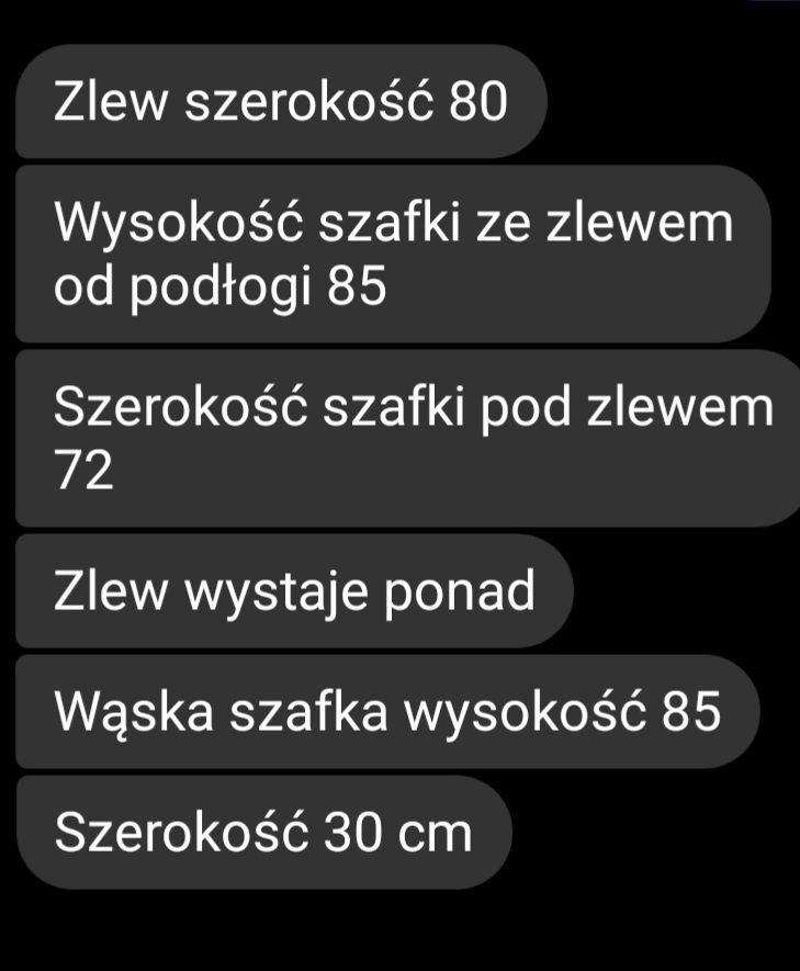 Szafki łazienkowe ze zlewem i kranem