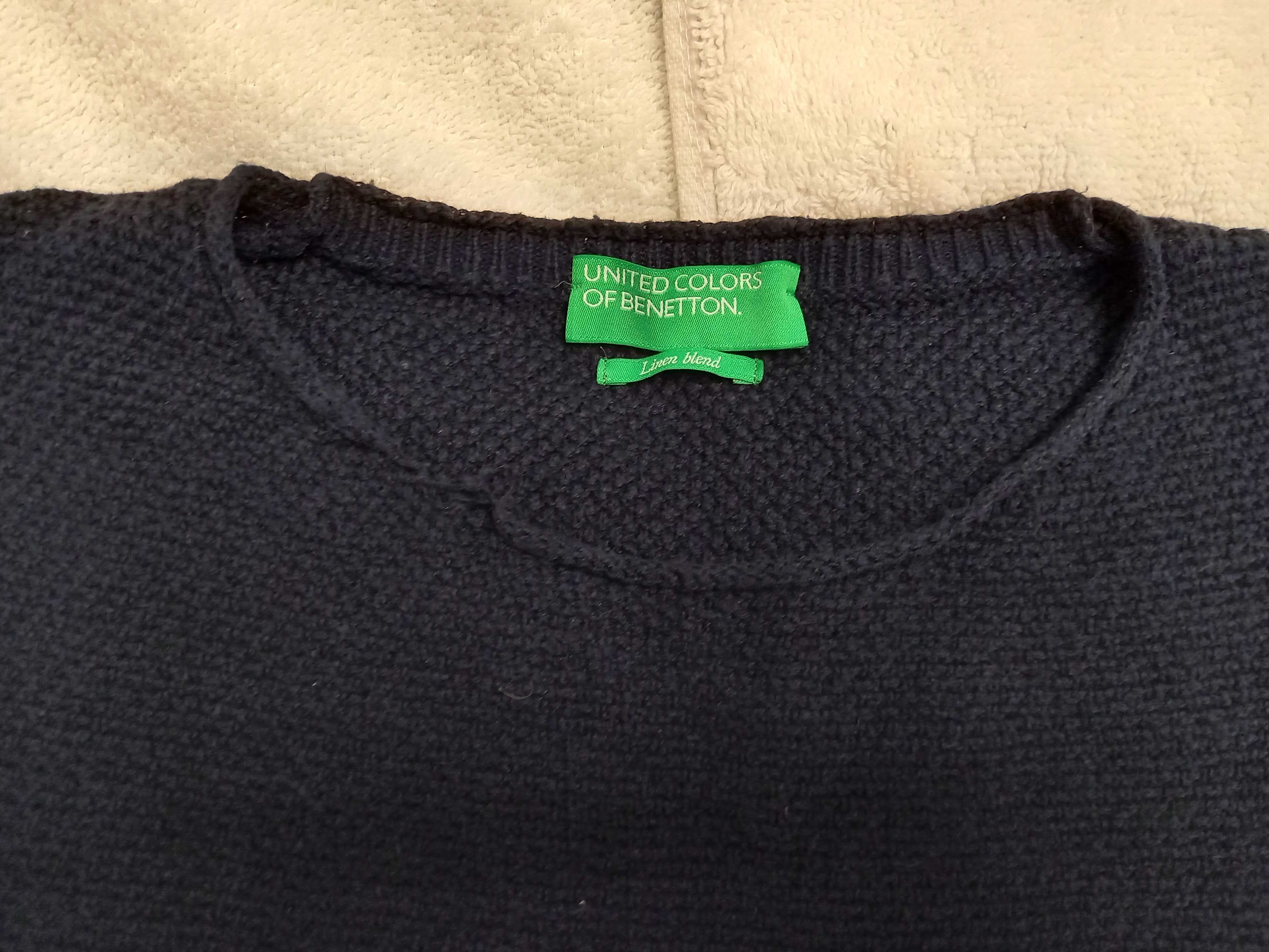 Sweter - granatowy