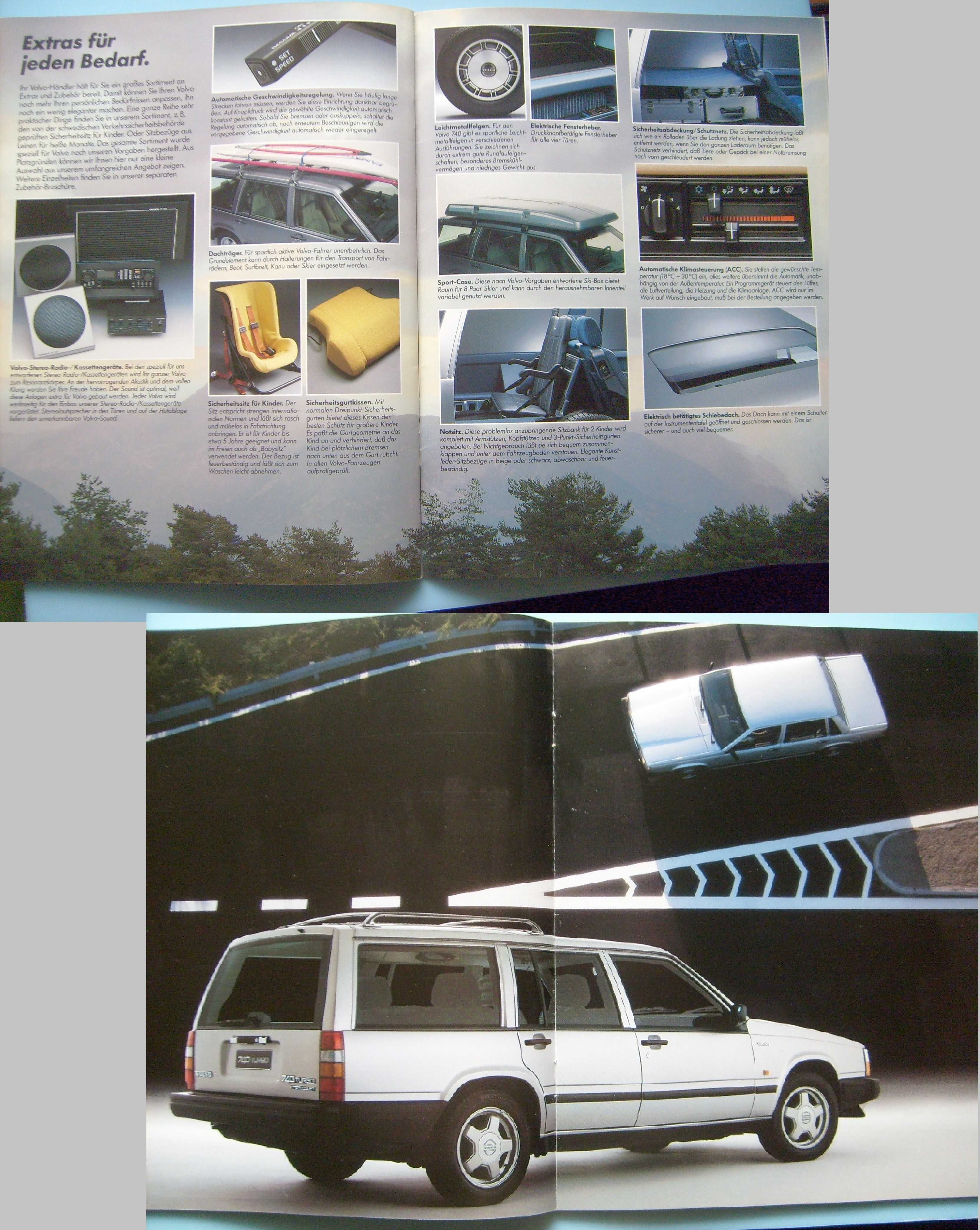 VOLVO 740 Sedan & Kombi '86 * prospekt 40 stron, większy format