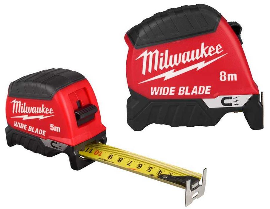 Рулетки Milwaukee Wide Blade Magnetic — 5 м та 8 м (35 мм)