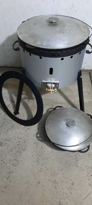 Печка газовая с горелкой 25кВт. 2 контура для казана, вока, жаровни.