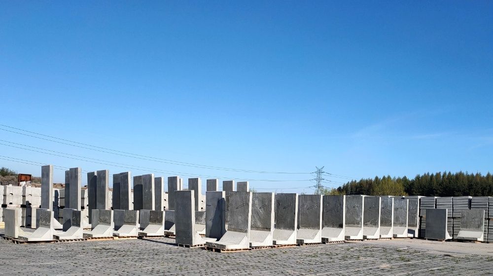 Mur oporowy typu L 500x100cm mury oporowe elki prefabrykat muru skarpa