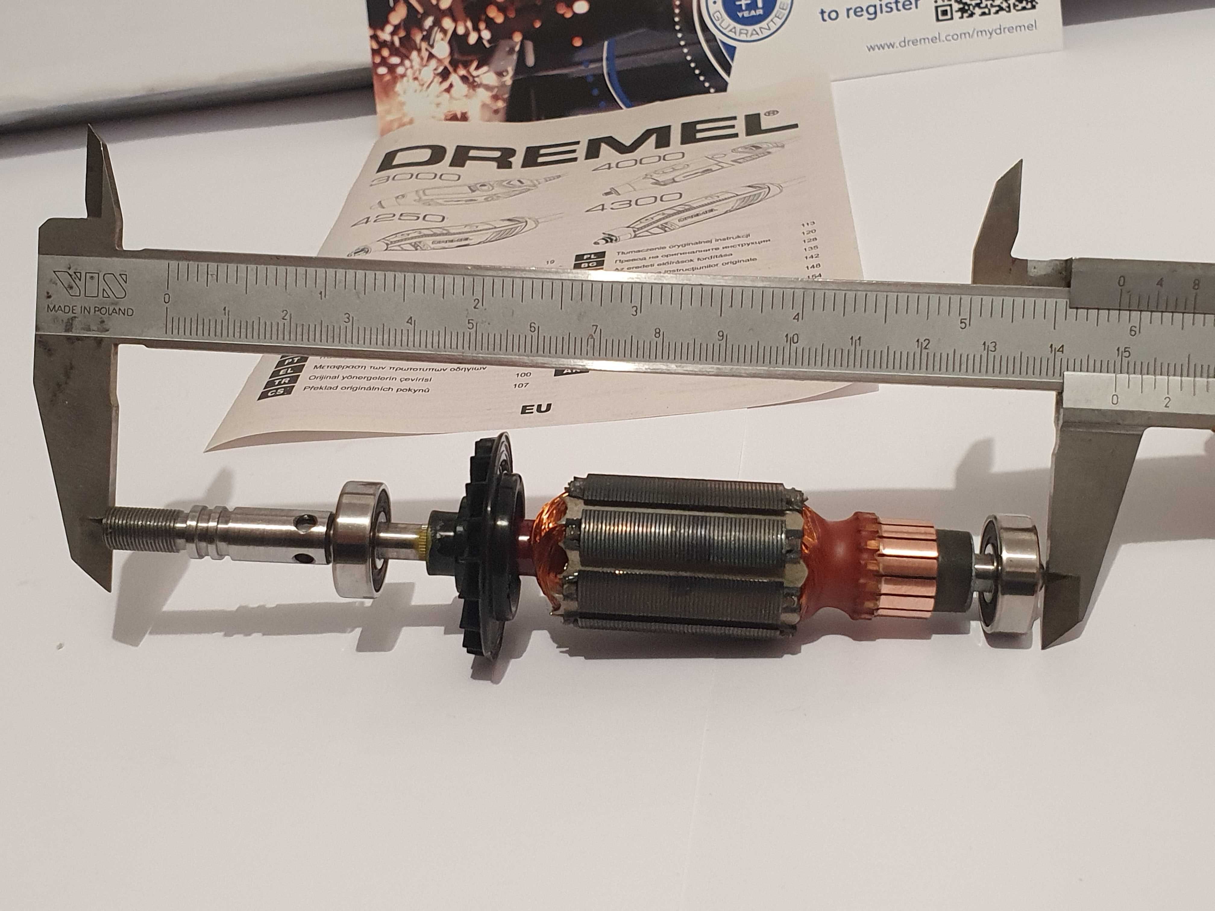 Wirnik twornik +szczotki do DREMEL 3000 miniszlifierka Nowe oryginal