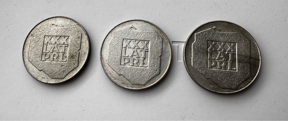 Zestaw srebrnych monet moneta monety XXX lat PRL Ag