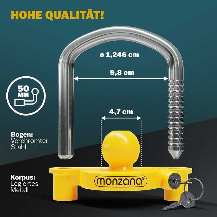 Monzana Zabezpieczenie Zamknięcie Przyczepy Lawety