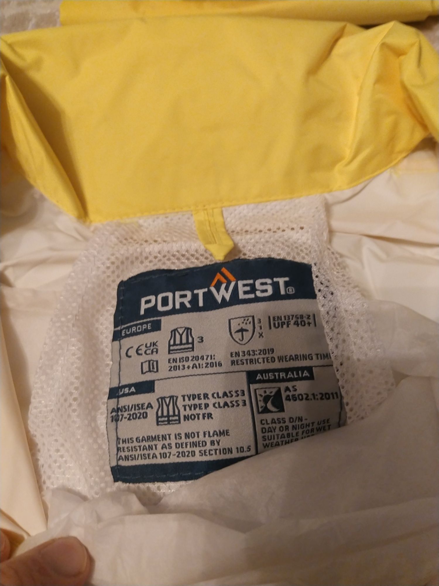 Kombinezon  żółty Portwest góra MspodnieL