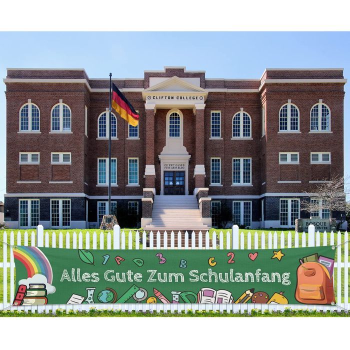 Banner na rozpoczęcie szkoły Alles Gute zum School zielony 40x210cm