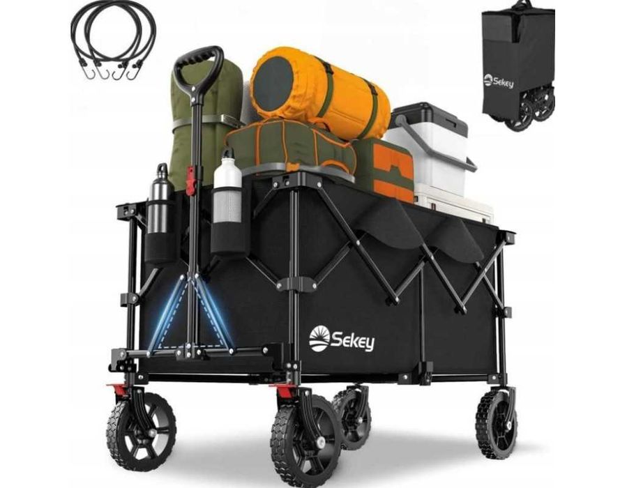 WÓZEK TRANSPORTOWY CZARNY XXL Sekey 200 L 150 KG fw30 używany