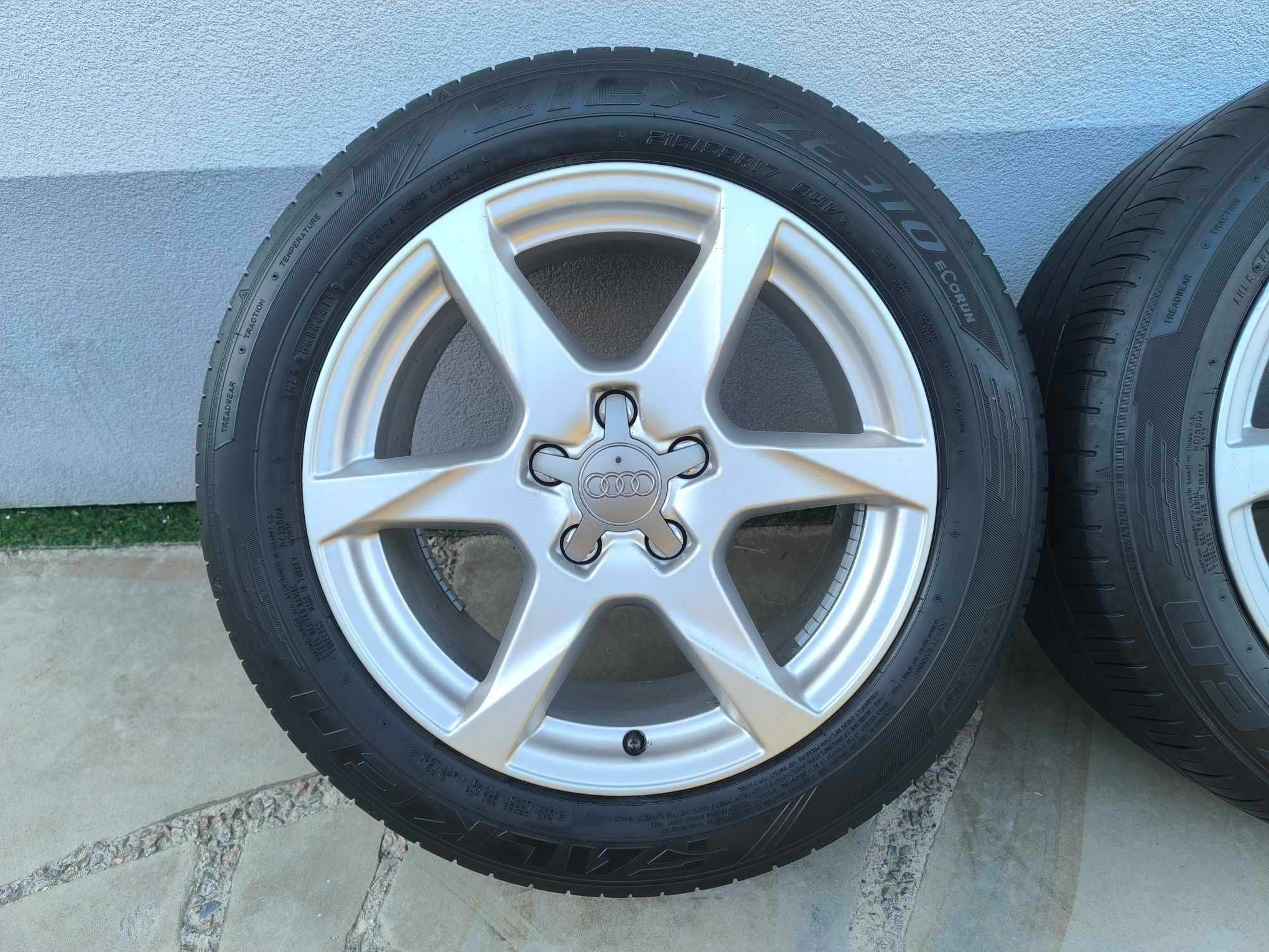 Alufelgi Audi 17 5x112 VW Seat Skoda opony letnie 215/55R17