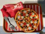 Pizza zabawka plastik na rzepy