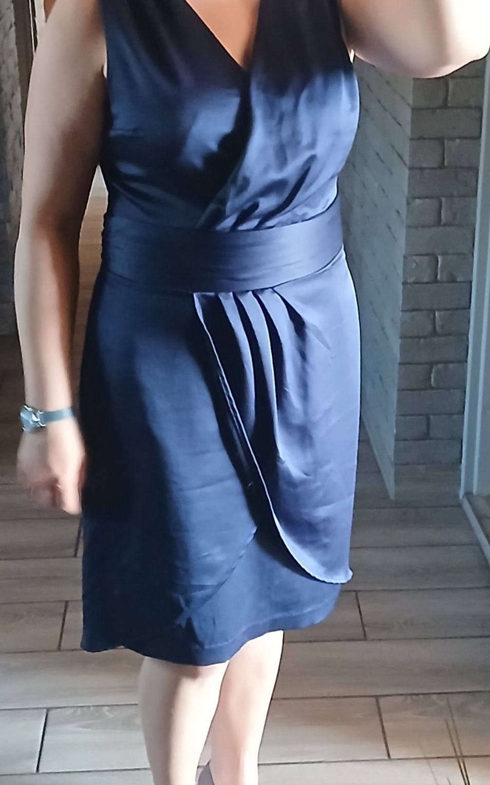 sukienka granatową h&m
