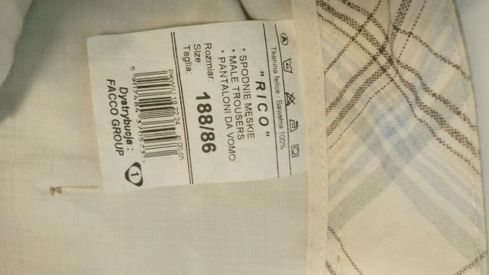 garnitur męski beżowy casual na lato MARCO FERETTI rozm 188/100