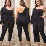 Macacão feminino plus size Preto (Novo)