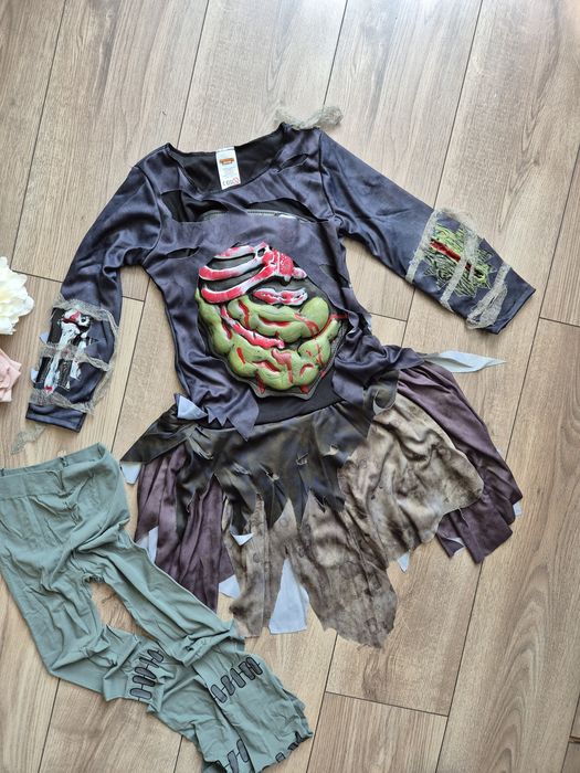 Kostium przebranie zombie halloween karnawał  116/122