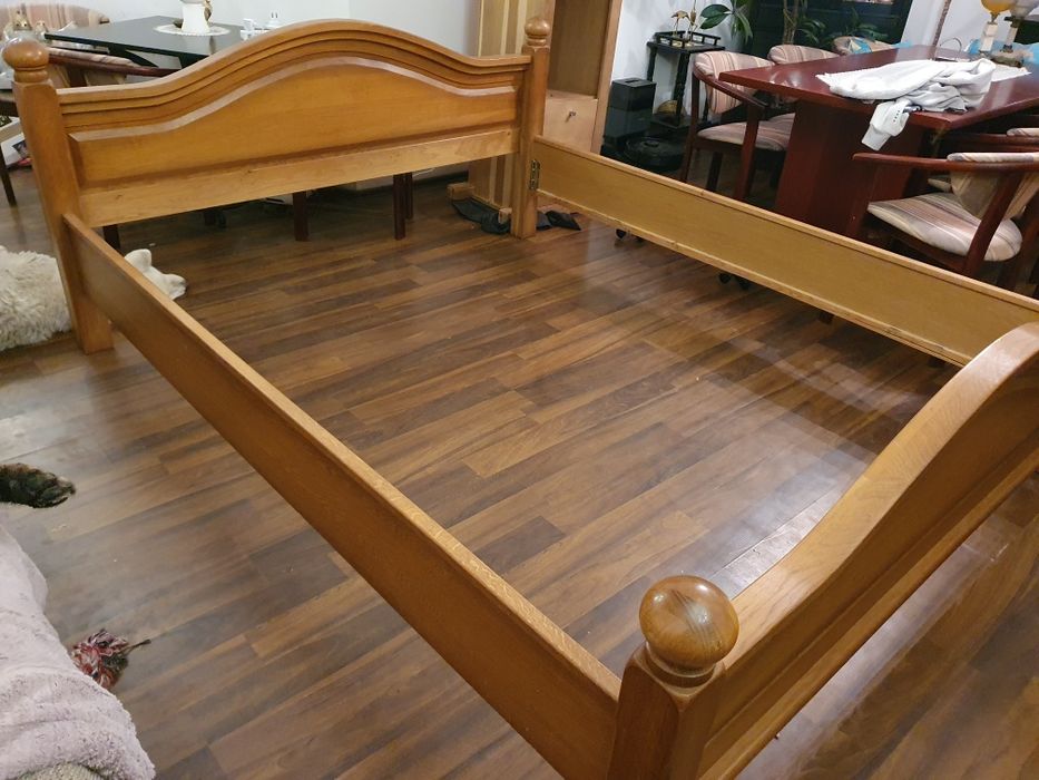 Łożko dębowe vintage duże