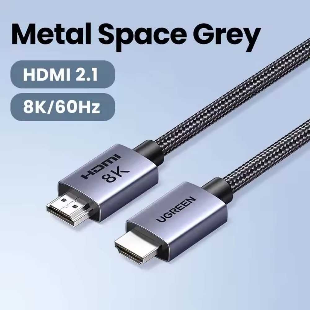 Кабель UGREEN HDMI v2.1 8K із сертифікованими роз'ємами 3м/5м Grey