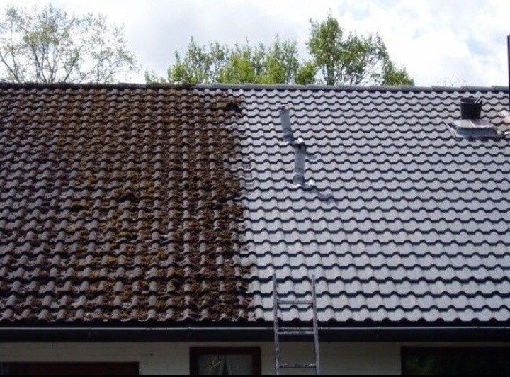 Mycie kostki brukowej elewacji dachów paneli fotowoltaicznych hal