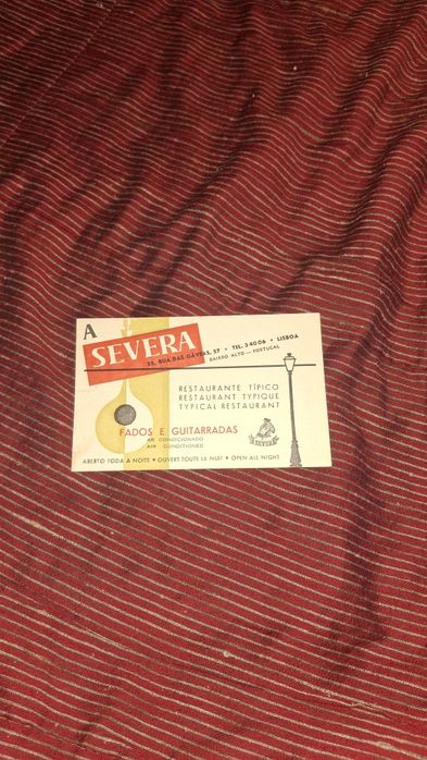 Postal promocional Severa fados guitarradas fado