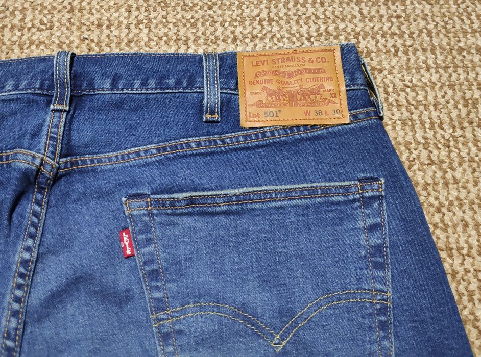 Levi's 501 premium W38 L30 джинси straight оригінал блакитні
