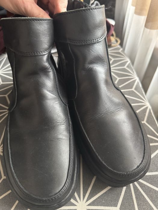Чоловічі зимові чоботи шкіра хутро 43
