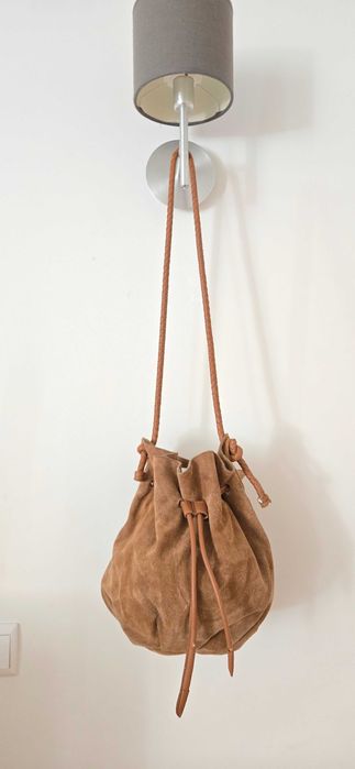 Zara Suede brown Pochahantas Bag