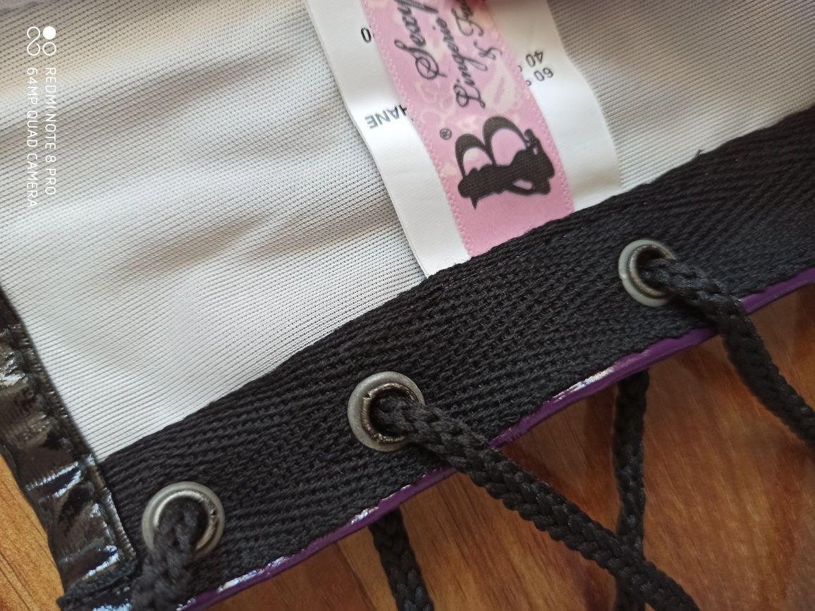 SEXY LINGERIE Sexi lateksowy gorset rozm.M. OKAZJA!!!