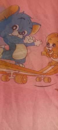 Тюль в дитячу кімнату з малюнком Том і Джері