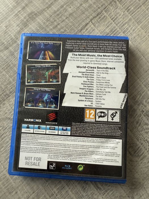 Rock band ps4 perkusja playstation gra cd mikrofon gitary