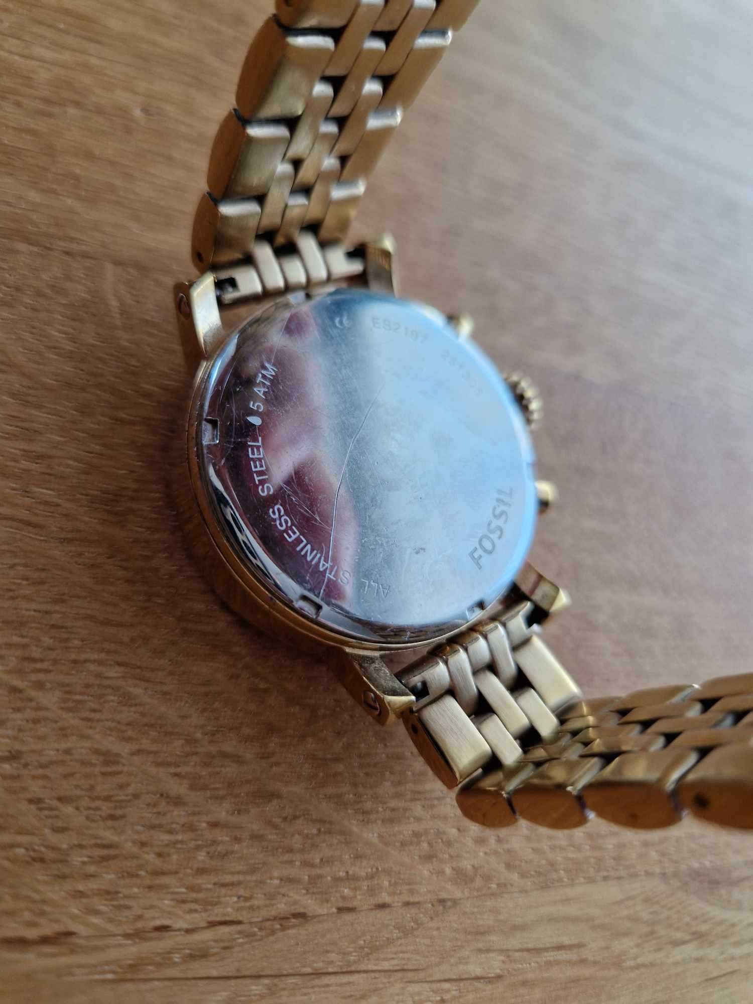 Złoty zegarek Fossil Gold Boyfriend ES2197
