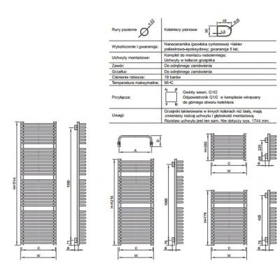 Grzejnik Enix Aster 600x1216 nowy