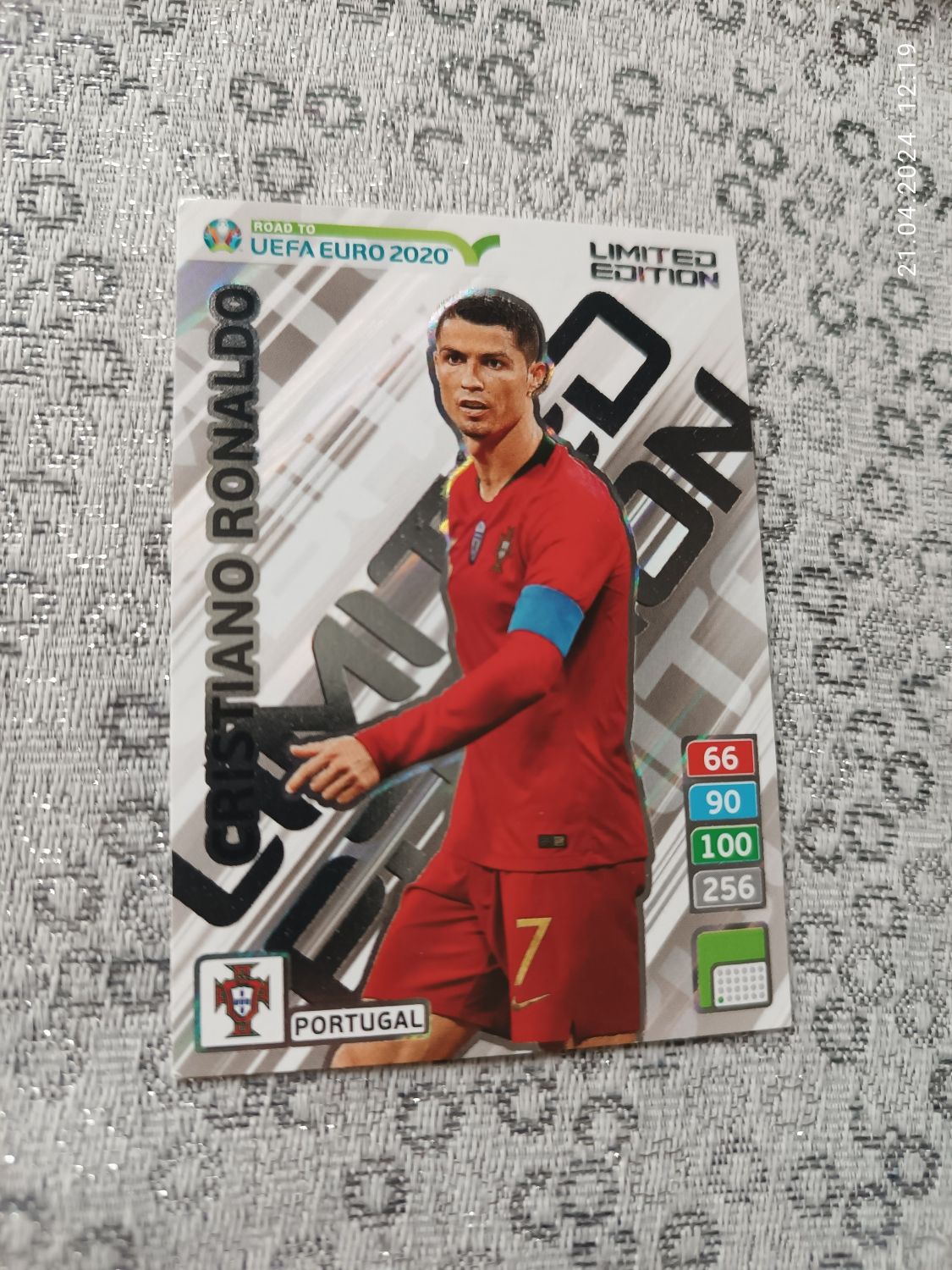 Karta limited edition UEFA euro 2020 Cristiano Ronaldo Portugalia