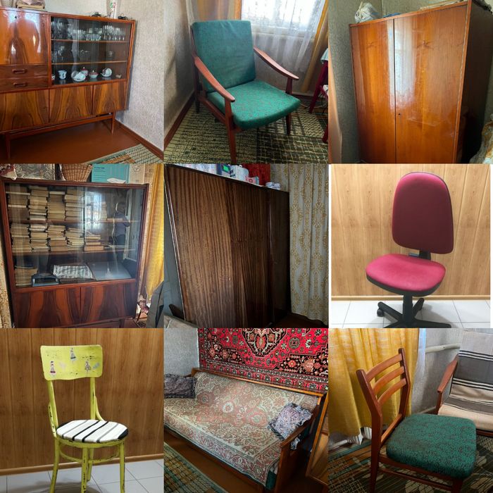 Крісло з натурального горіху вінтажне