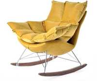 Fotel bujany Lieslie żółty 90x102x85 cm