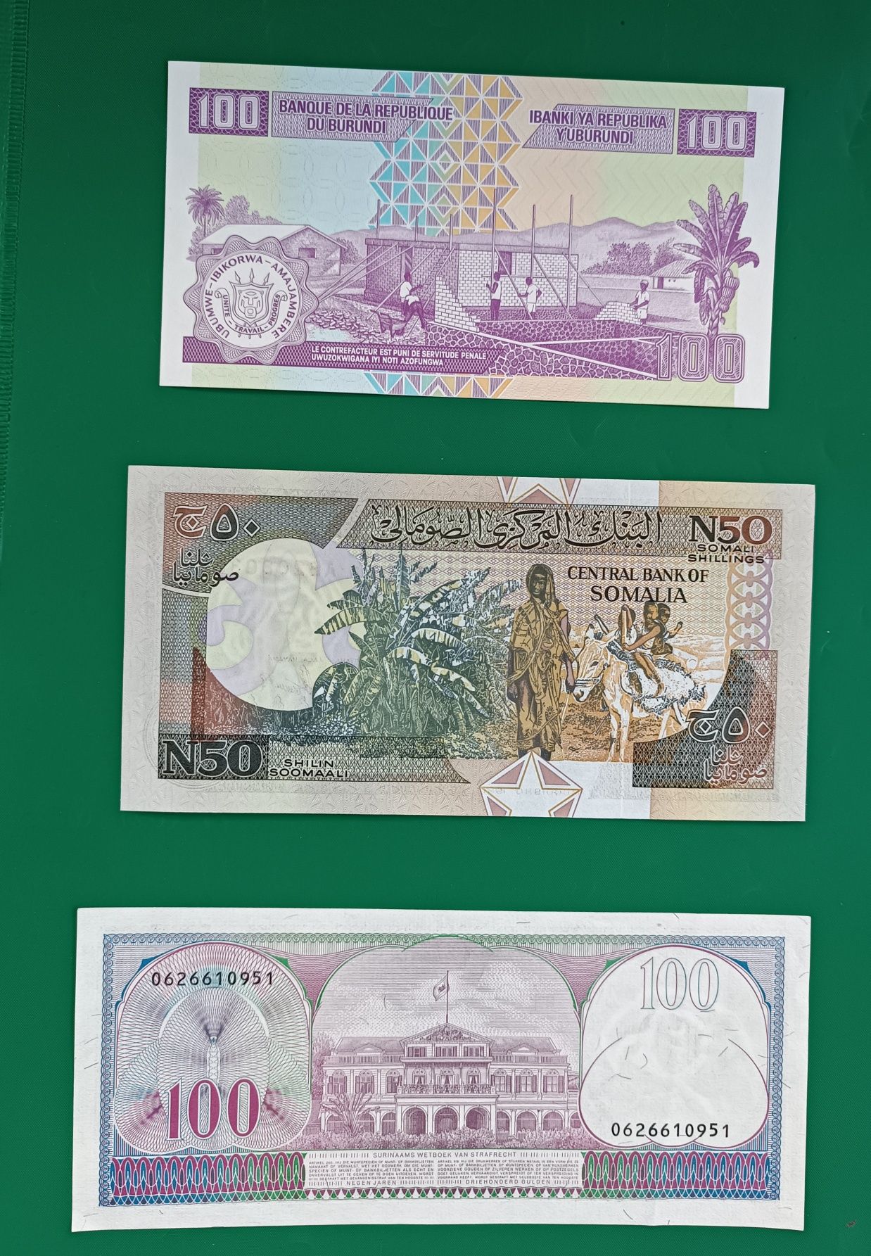 zestaw banknotów zagranicznych  , 5 szt