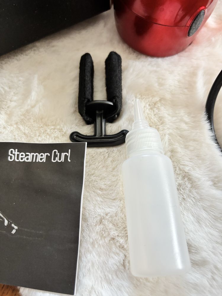 Spa steamer curl red lokowka do wlosow czerwona na wode na kabel