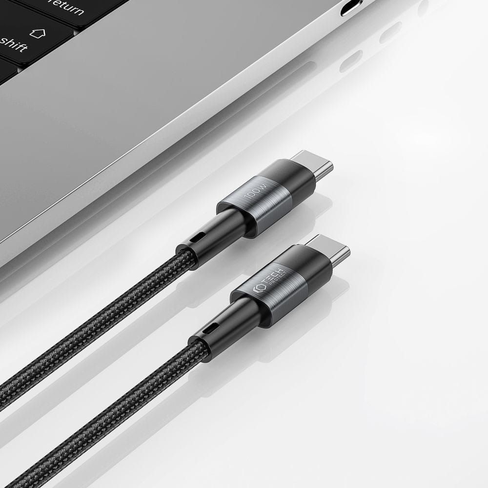 tech-protect ultraboost type-c cable pd100w/5a 50cm grey