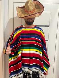 meksykański kapelusz i poncho - gotowy strój na bal przebierańców