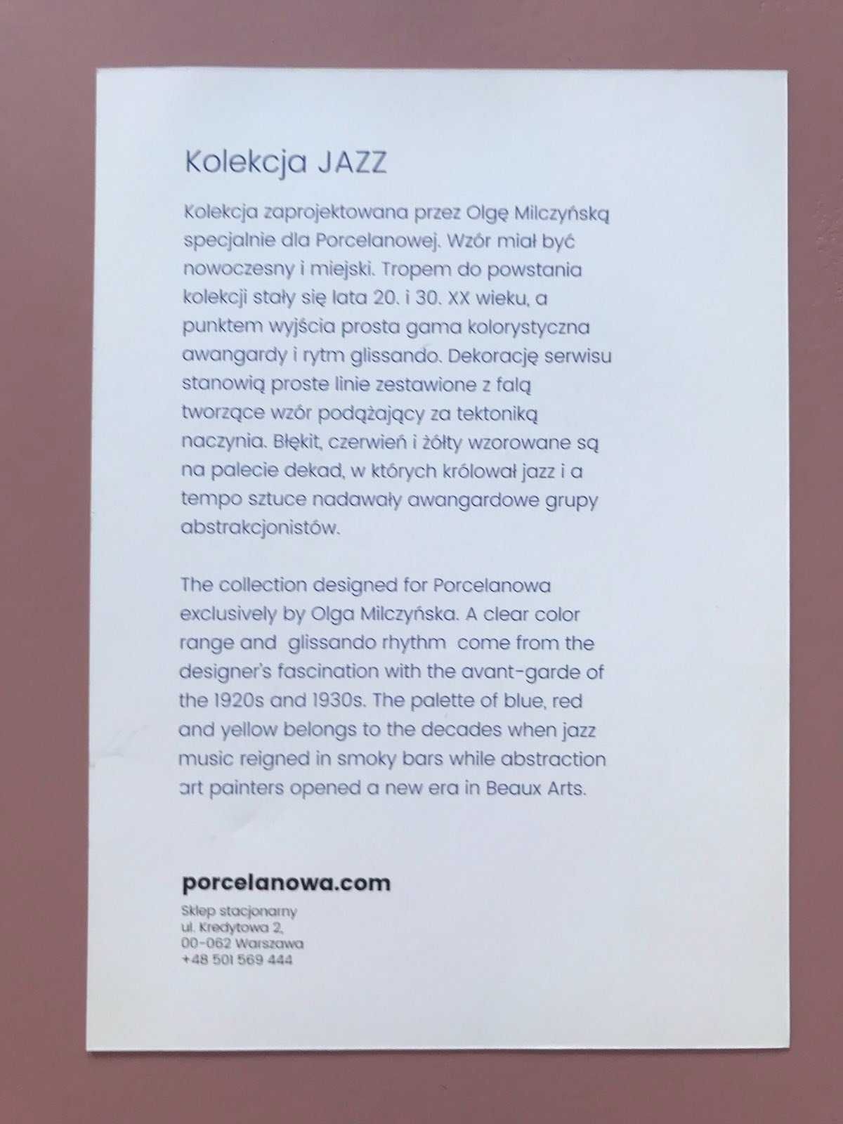 Porcelanowe filiżanki do espresso ("Porcelanowa" - kolekcja "Jazz")