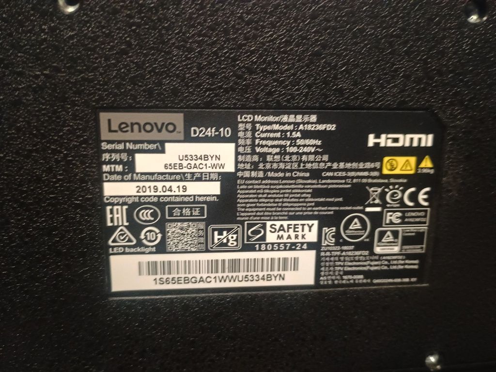 Monitor Lenovo d24f-10