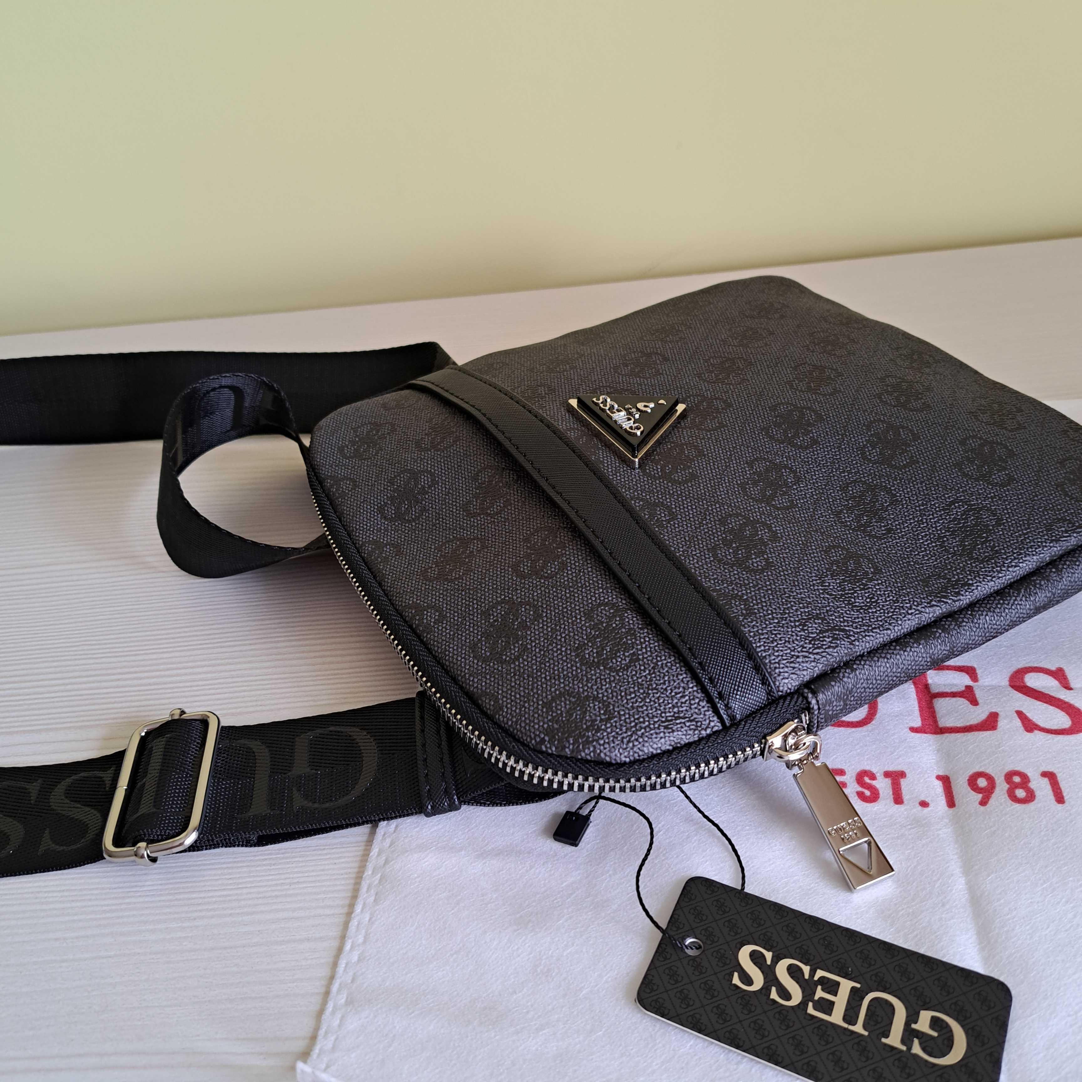 Сумка чоловіча GUESS  Сумка мужская Гесс Гуес ОРИГІНАЛ Vezolla барсетк