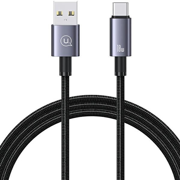 USAMS Kabel USB na USB-C 3A 1,2mFast Charging stalowy/tarnish